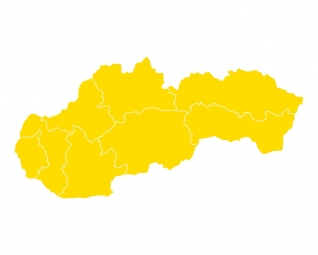  Magnetická mapa Slovenska, ilustrovaná, žltá