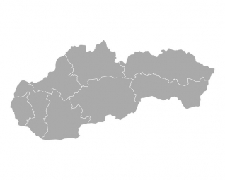  Magnetická mapa Slovenska, ilustrovaná, šedá