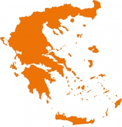  Magnetická mapa Grécka, ilustrovaná, oranžová
