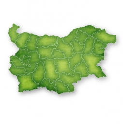  Magnetická mapa Bulharska, ilustrovaná, zelená