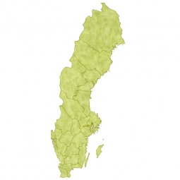  Magnetická mapa Švédska, ilustrovaná, zelená