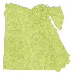  Magnetická mapa Egyptu, ilustrovaná, zelená