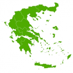  Magnetická mapa Grécka, ilustrovaná, zelená