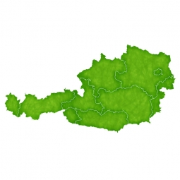  Magnetická mapa Rakúska, ilustrovaná, zelená