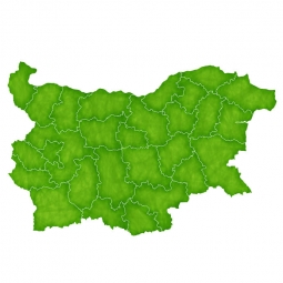 Magnetická mapa Bulharska, ilustrovaná, zelená