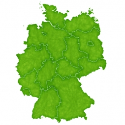  Magnetická mapa Nemecka, ilustrovaná, zelená