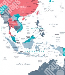 Magnetická mapa, ilustrovaná, detailná