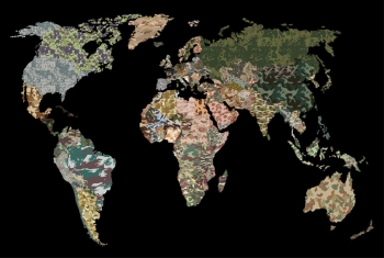  Magnetická mapa sveta, ilustrovaná, farebná