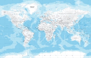  Magnetická mapa sveta, ilustrovaná, detailná