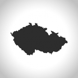  Magnetická mapa Česka, ilustrovaná, šedá