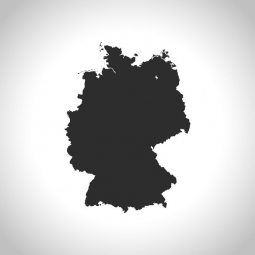  Magnetická mapa Nemecka, ilustrovaná, šedá