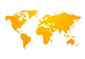  Magnetická mapa sveta, ilustrovaná, žltá