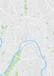  Magnetická mapa Moskvy, ilustrovaná, farebná