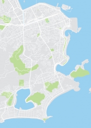  Magnetická mapa Rio de Janeira, ilustrovaná, farebná