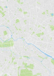  Magnetická mapa Berlína, ilustrovaná, farebná