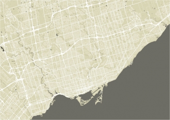  Magnetická mapa Toronta, ilustrovaná, šedá