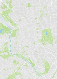  Magnetická mapa Madridu, ilustrovaná, farebná