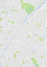  Magnetická mapa Bruselu, ilustrovaná, farebná