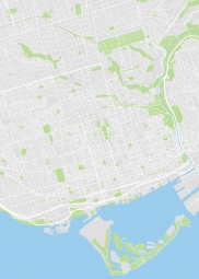  Magnetická mapa Toronta, ilustrovaná, farebná