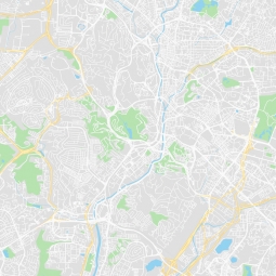  Magnetická mapa Kuala Lumpur, ilustrovaná, farebná