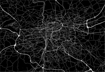  Magnetická mapa Prahy, ilustrovaná, čierna
