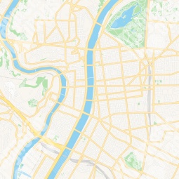  Magnetická mapa Lyonu, ilustrovaná, farebná