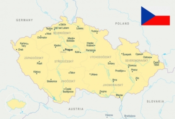 Magnetická mapa Česka, ilustrovaná, farebná