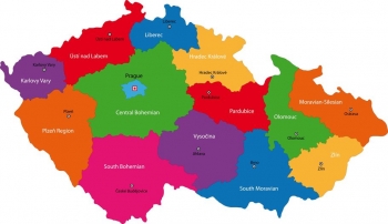  Magnetická mapa Česka, ilustrovaná, farebná