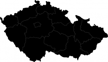 Magnetická mapa Česka, ilustrovaná, čierna